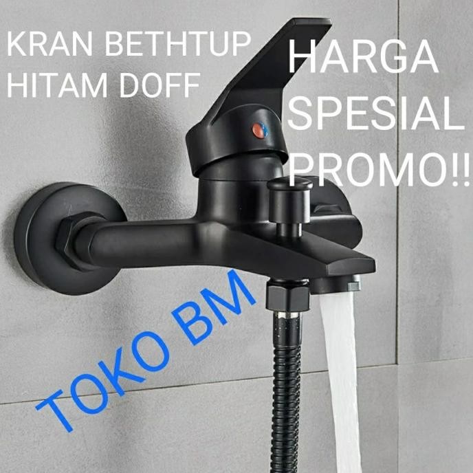 Jual Baru kran mixer panas dingin hitam doff/kran bethup high class ...