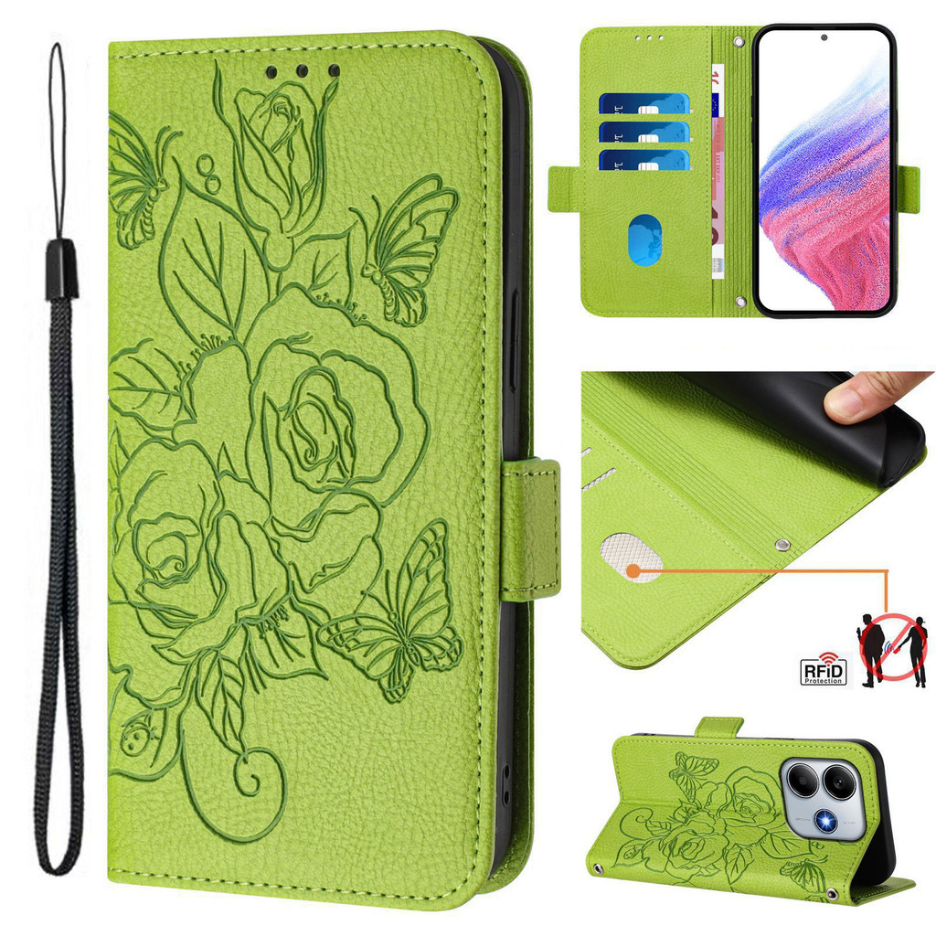 HONLEN Custodia per Motorola Moto g22 Cover, (6.5 Inches) Premium PU Pelle Wallet Magnetica Flip Case con Stampata Mandala, 3 Slot Schede, Stand