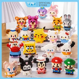 YKO Mainan Balok Nano Block Model Kartun DIY Susun Blok Bangunan Mini Kartun