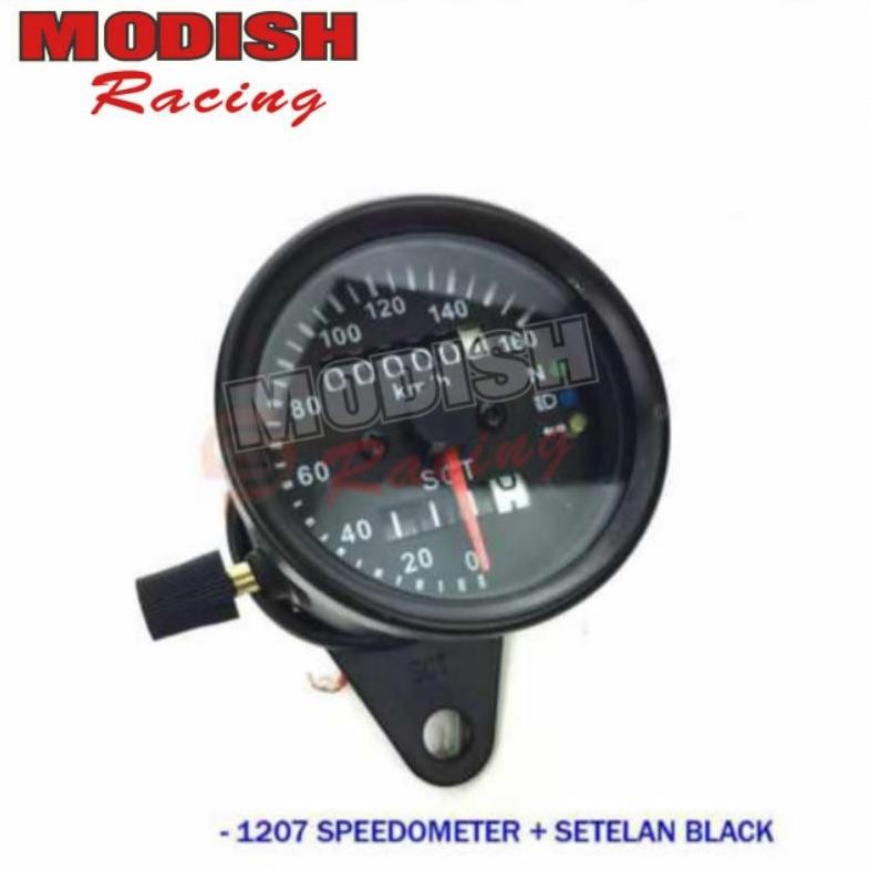 Jual Speedometer Black Indikator Lampu / SpeedoMeter Chrome / RPM ...