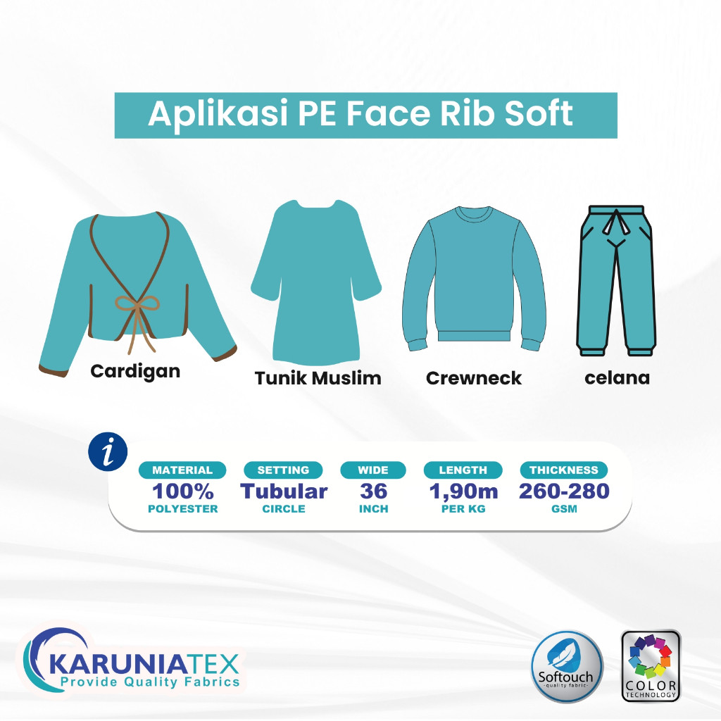 Jual Kain Face Rib Soft Kiloan | Hitam | Karunia Textile | Shopee Indonesia