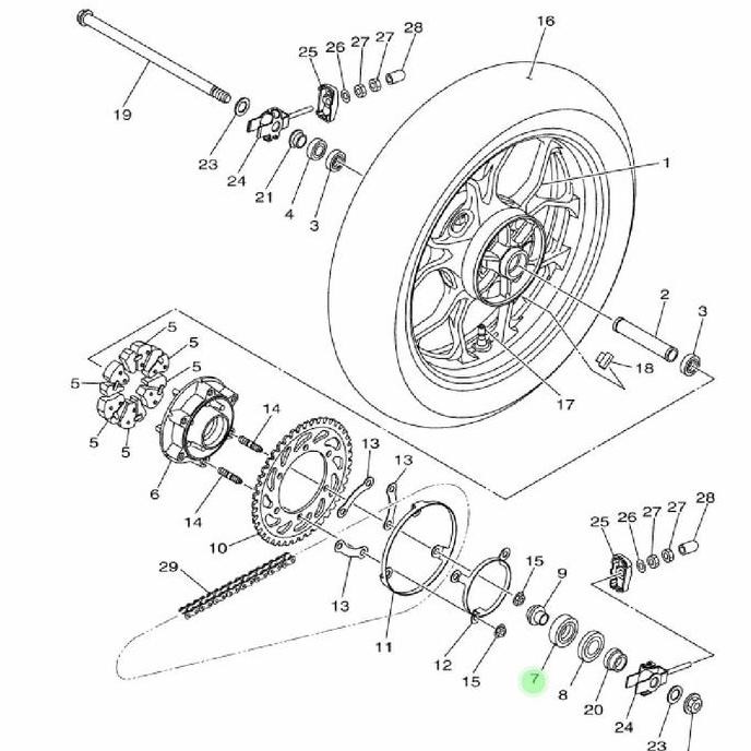 Jual bearing Hub Gir Yamaha R25 MT25 R3 | Shopee Indonesia