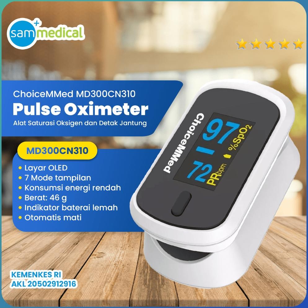 Jual Choicemmed Pulse Oxymeter / Alat Saturasi Oksigen SpO2 MD300CN310 ...