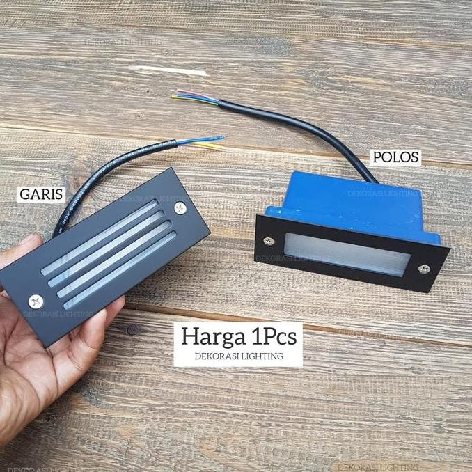 Jual Lampu tangga tanam led stainless body hitam waterproof inbow ...