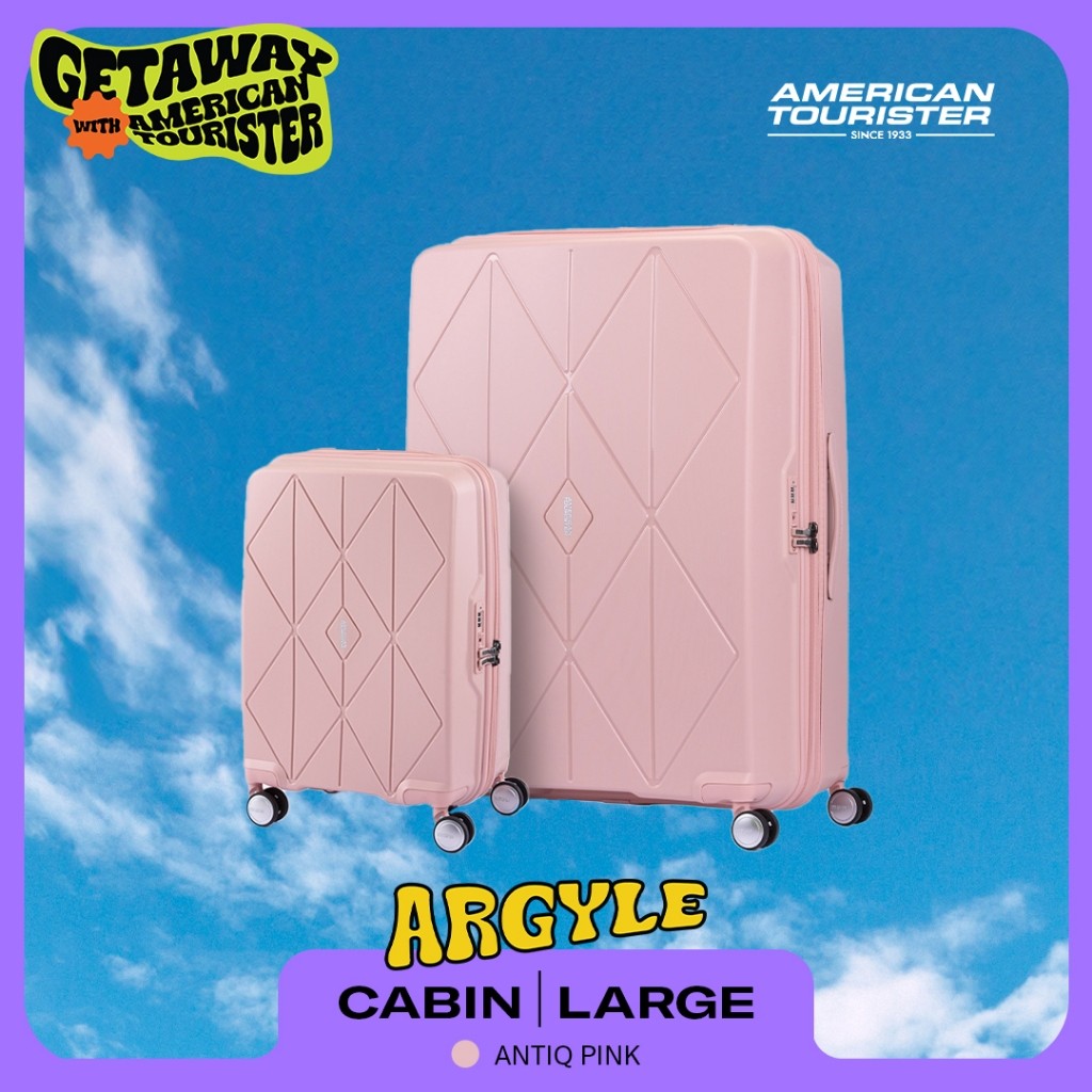 Jual Getaway with American Tourister Koper Argyle Cabin + Large Pink ...