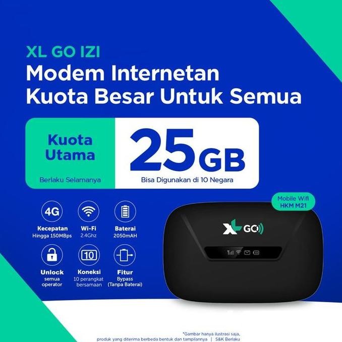 Jual Mifi Modem Xl Go Modem Wifi 4G Free 25Gb Xl Go Izi [Hot Product ...