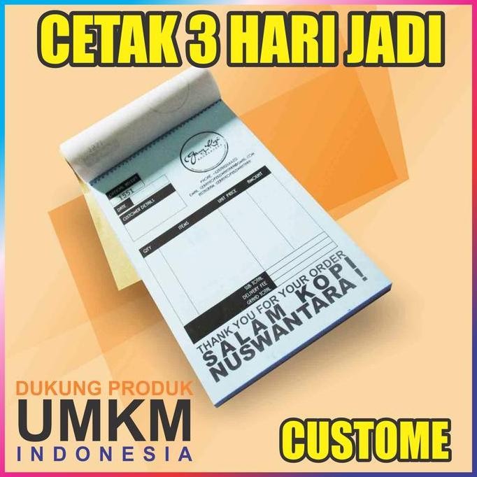 Jual Cetak Nota 1 Rim 2 Ply / Rangkap ( Custom Ncr Invoice Bon ) 2Ply ...