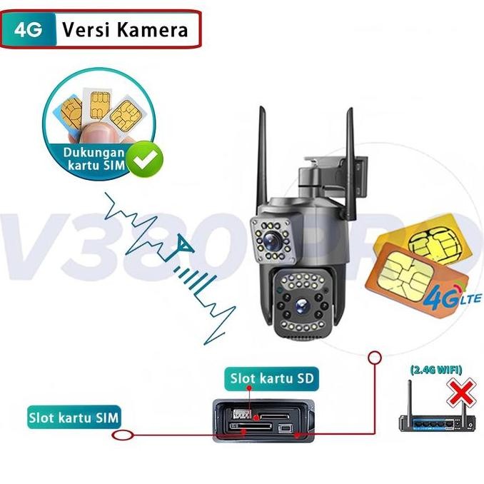 Jual V380 Pro CCTV 4G&WiFi 4K 8MP Dual Lens Outdoor IP66 Waterproof IP ...