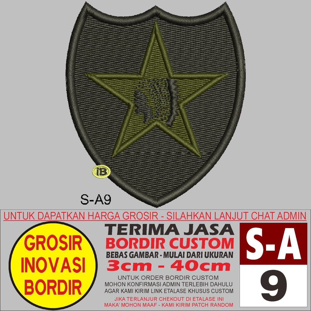 2 Toppe Ricamate Indian Badge Con Chiusura A Strappo – Patch Tattiche Per Zaini E Giacche 16,5 Cm