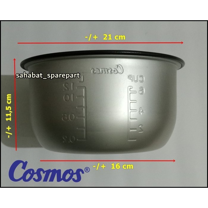 Jual Jual [READY] PANCI TEFLON INNER POT 1.2 LITER COSMOS TIPE CRJ-1803 ...