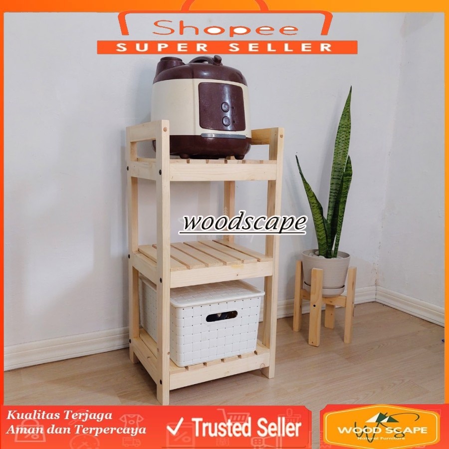Jual Tahan Lama Rak Rice Cooker Dan Dispenser Rak Susun Serbaguna Kayu ...