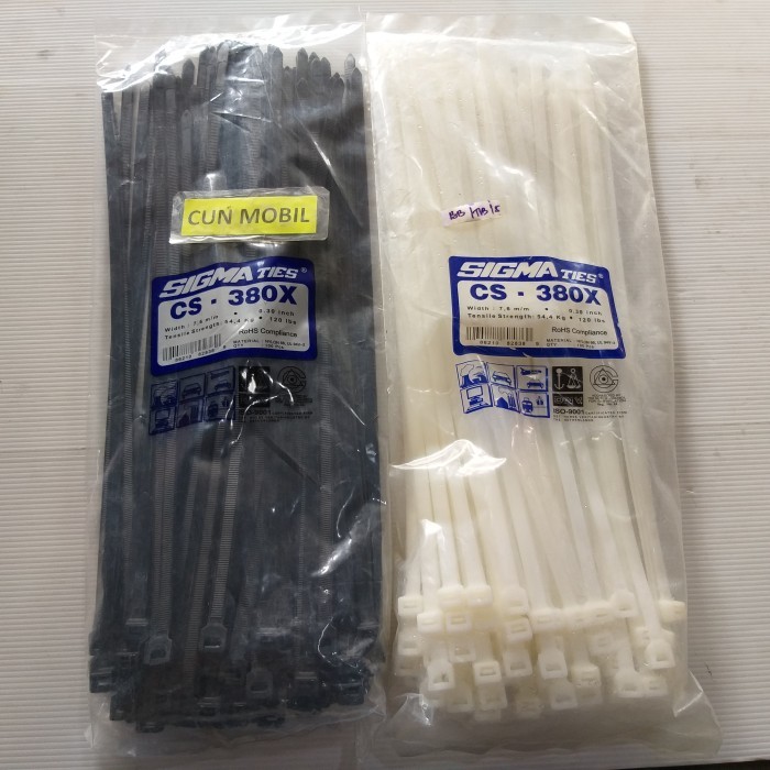 Jual Kabel ties insuloc 380X 38 cm merk Sigma Ties harga per pack isi ...