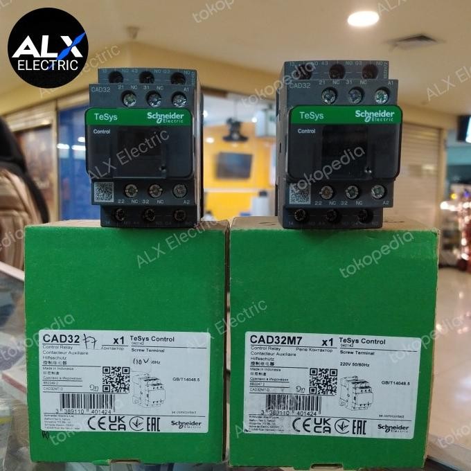 Jual CAD32 KONTAKTOR CONTACTOR SCHNEIDER CAD32M7 CAD32F7 110V 220V ...