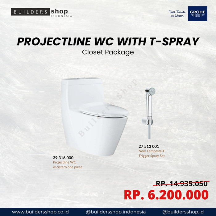 Jual GROHE PROJECTLINE WC ONE PIECE WITH TRIGGER SPRAY 39316000. ...