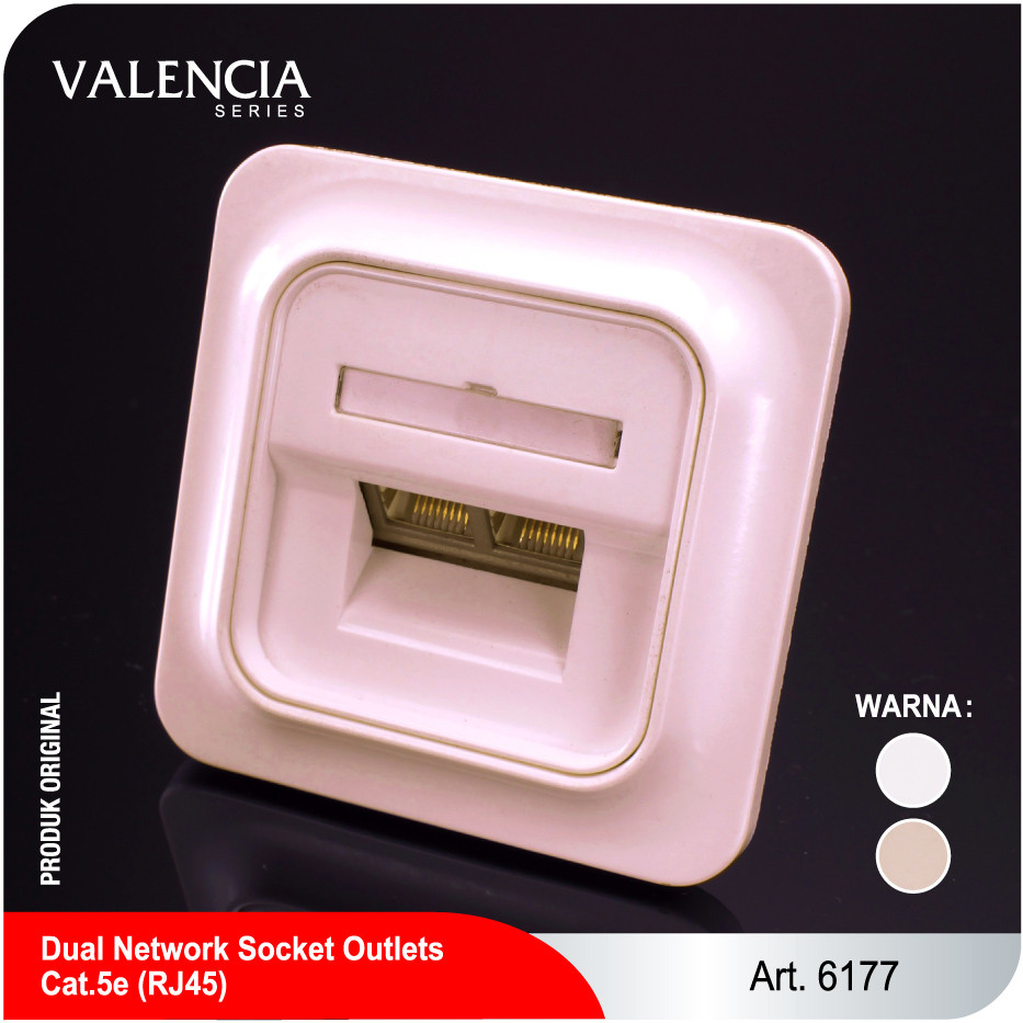 Jual Broco Electrical Dual Network Socket Outlets Cat. 6A (RJ45 ...