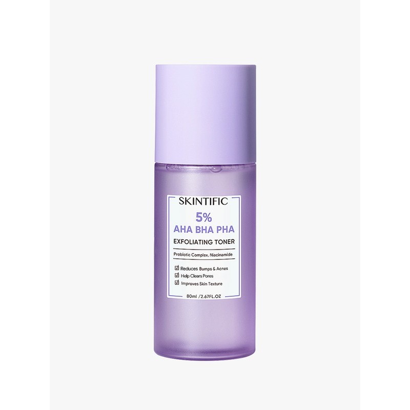 Jual SKINTIFIC-5% AHA BHA Exfoliating Toner-80ml | Shopee Indonesia