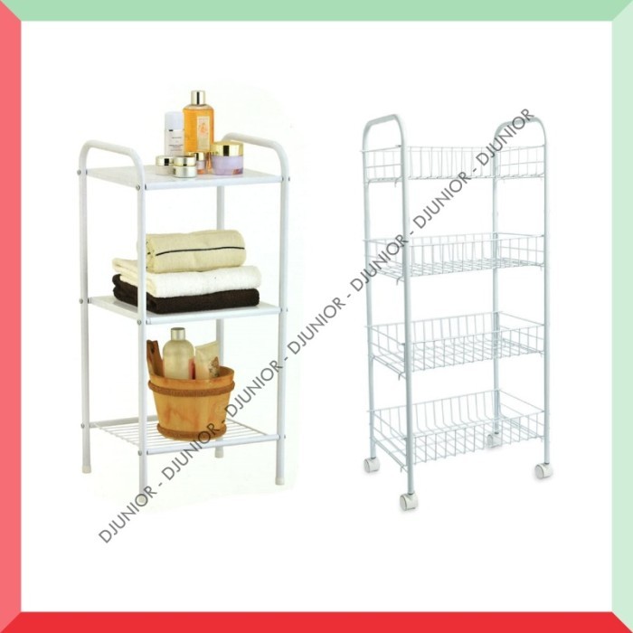 Jual INFORMA - RAK RODA 4 SUSUN TINGKAT / 4 TIER STORAGE SHELF WHITE ...