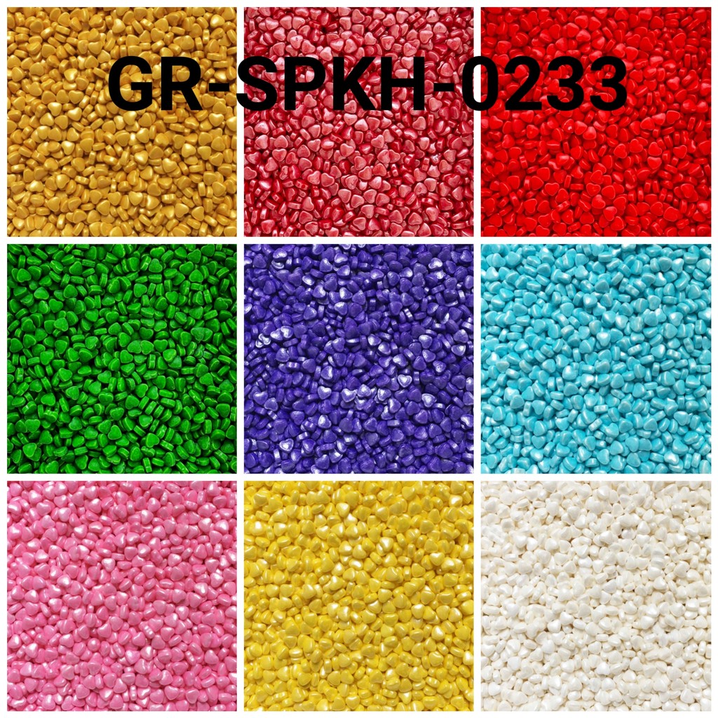 Jual GR-SPKH-0233 Sprinkles sprinkle sprinkel 500gr hati merah pink ...