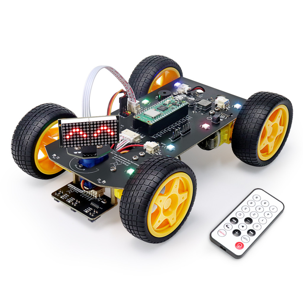 Jual MUSK 4WD Car Kit for Raspberry Pi Pico (W), Dot Matrix Expressions ...