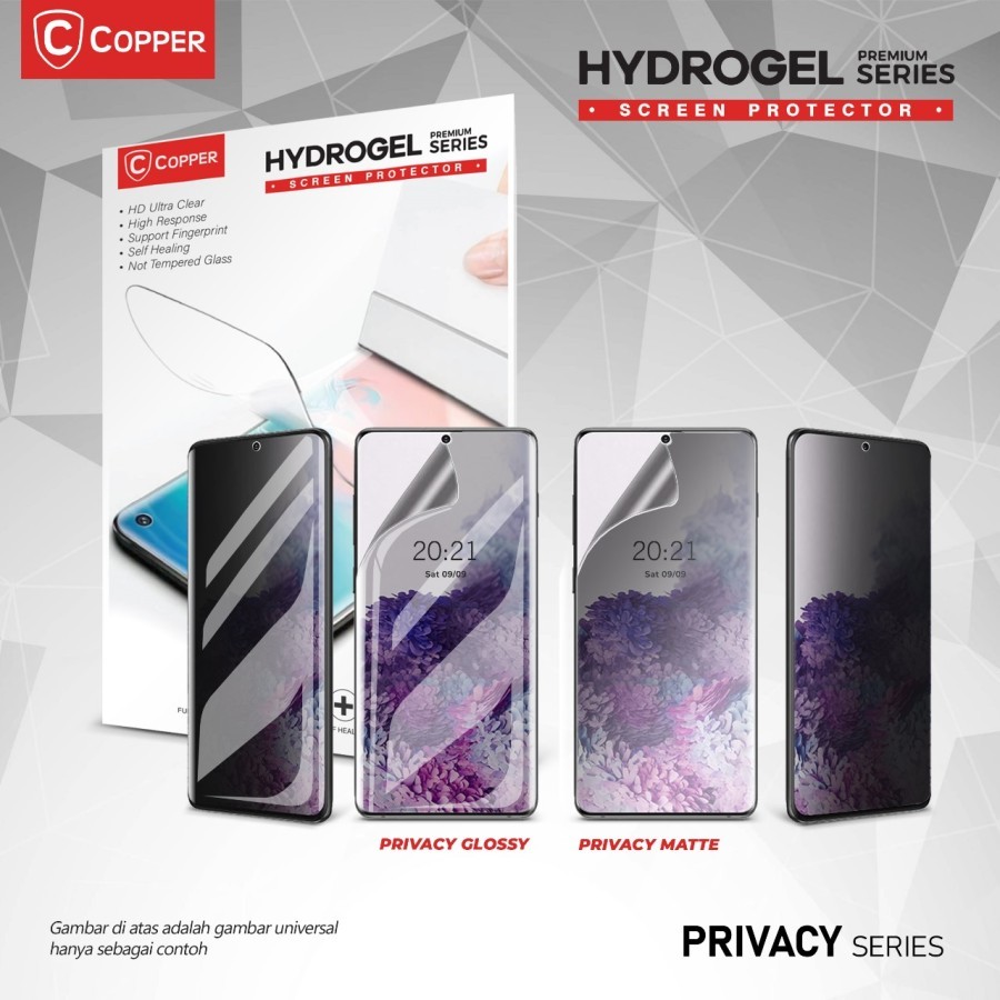 Jual COPPER Samsung A6 2018 Privacy Hydrogel Anti gores