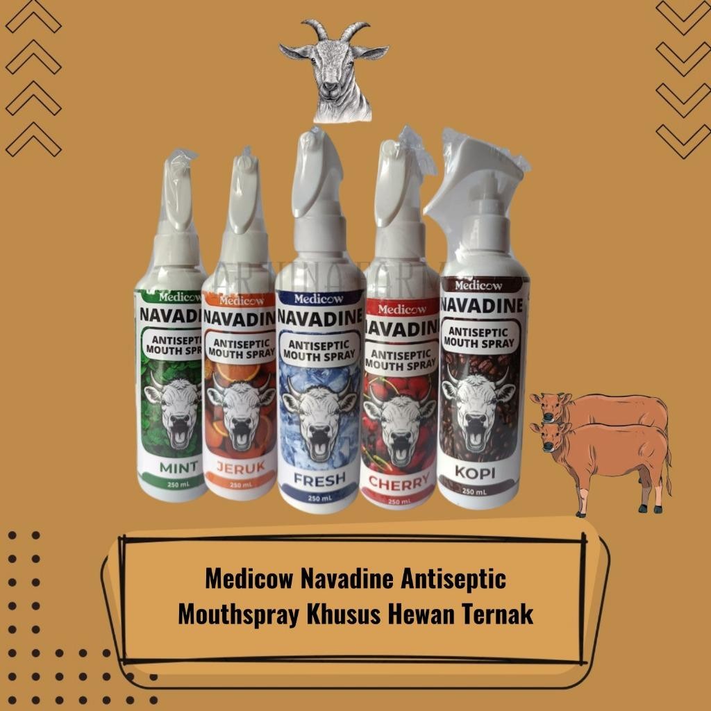 Jual Medicow Navadine Spray Obat PMK Ternak Sapi Kambing Kerbau Domba ...