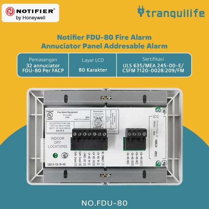 Jual Grosir Notifier Fdu-80 Fire Alarm Annunciator Panel Addresable ...