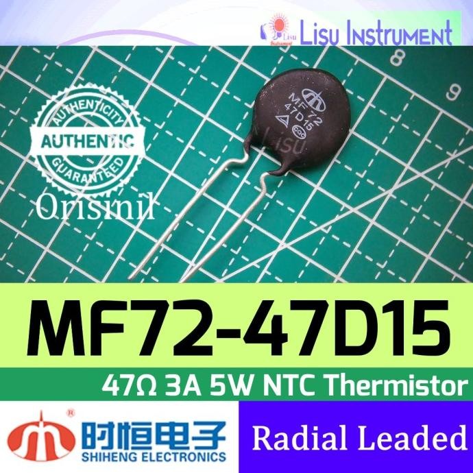 Jual Terbaru MF72 47D15 47 3A NTC Thermistor MF72-47D15 Radial Leaded ...