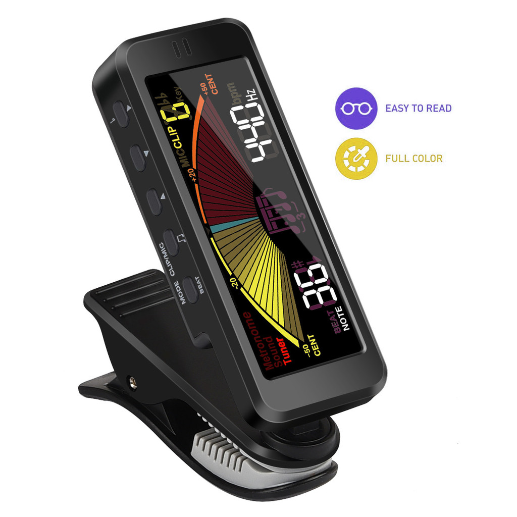 Jual VIOL Guitar Tuner Adjustable 3 In 1 360 Clip-On Guitar Bass Drum ...