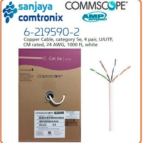 Jual Amp Commscope Cabel Utp / Kabel Lan Cat-5E 6-219590-2 Roll / Box ...