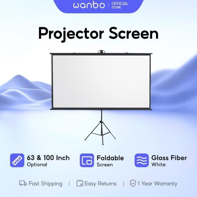 Jual WANBO LAYAR SCREEN PROYEKTOR 100