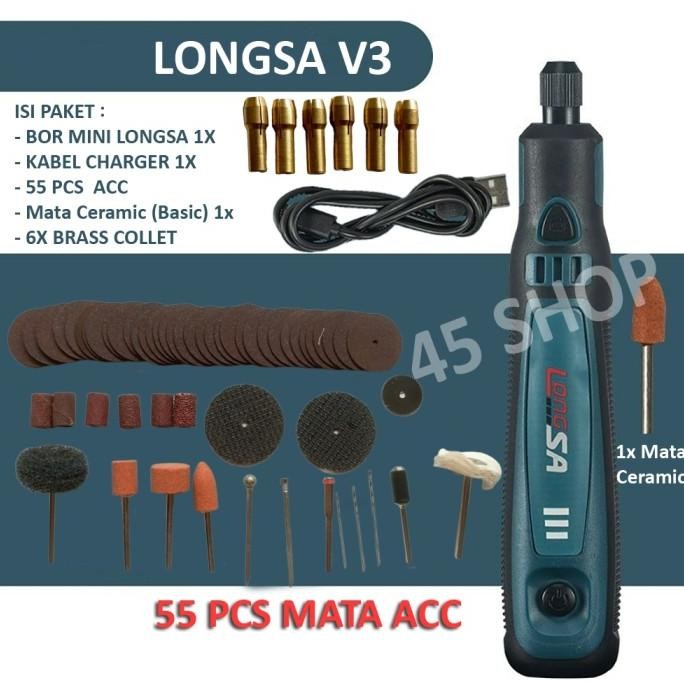 Jual Murah Bor Mini Grinder Set Cordless 3.6V Drill Tuner 95 Aksesoris ...