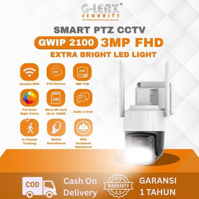 Jual GLENZ CCTV Outdoor GWIP 2100 Smart CCTV WIFI 3MP FHD | Kamera CCTV ...