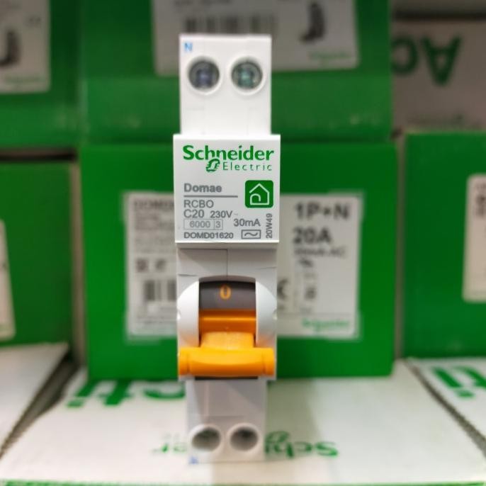 Jual Rcbo Slim 6A 1P+N 30Ma Dom12520 Sni Original Schneider Asli ...