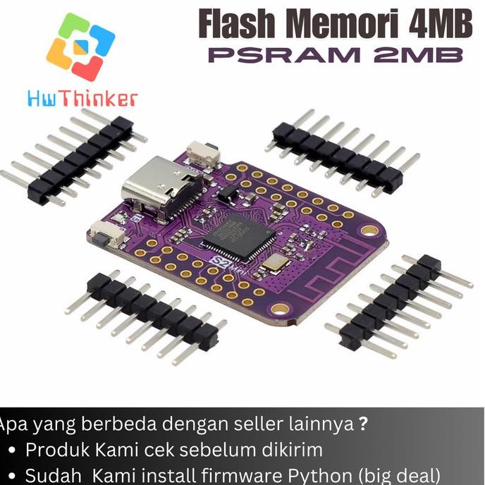 Jual Esp32-S2 Lolin Wemos S2 Mini Wifi Board Usb Type-C S2Fn4R2 ...