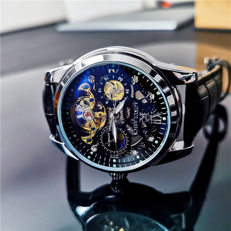 Jual Pure Mechanical Watch for Men, High-end, Stylish, Moon Phase ...