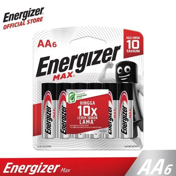 Jual Baterai Battery Batere Energizer Max AA A2 isi 6 pcs AA6 Long ...