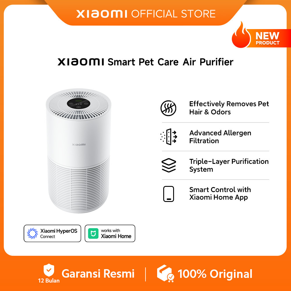 Xiaomi Smart Pet Care Air Purifier | Effectively Removes Pet Hair & Odors | Advanced Allergen Filtration [Official Store]