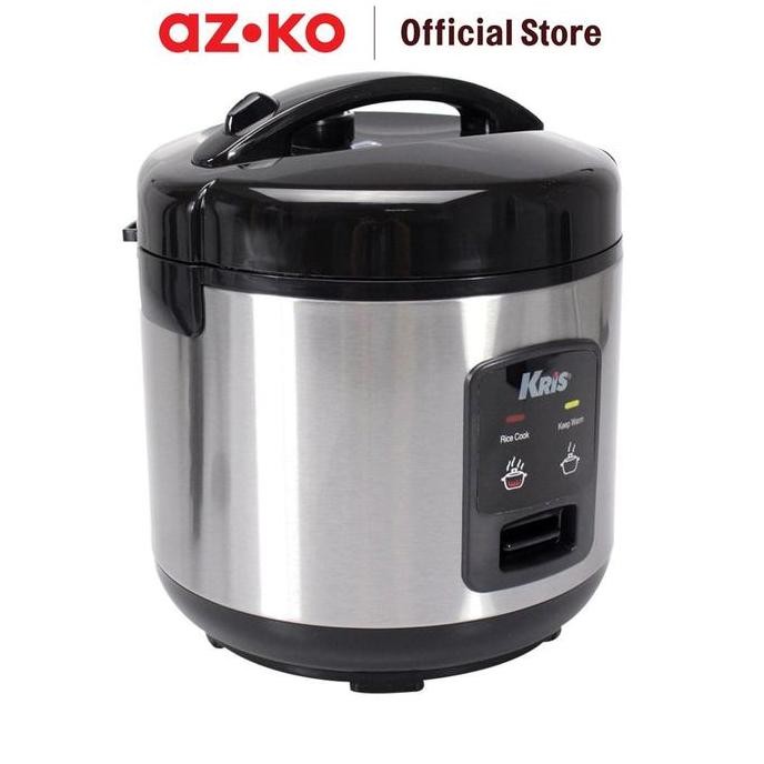Jual azko kris 1 ltr deluxe rice cooker - silver | Shopee Indonesia