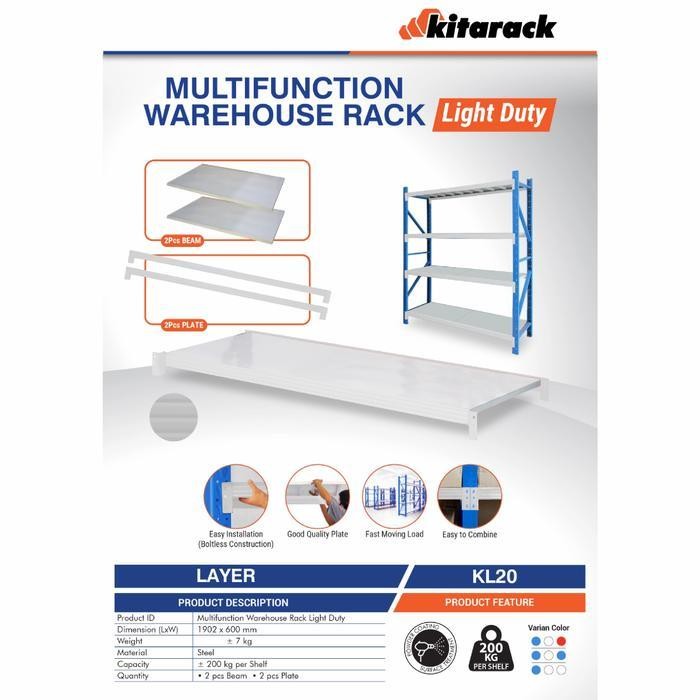 Jual Ambalan Tatakan Shelf Layer Rack Gudang Light Duty Rack Warehouse ...