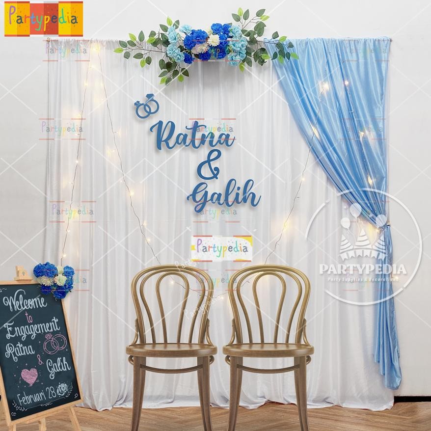 Jual DEKORASI BACKDROP LAMARAN SIMPLE ELEGAN | DEKORASI KAIN TUNANGAN ...