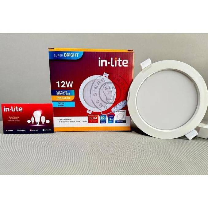 Jual tersedia lampu led plafon inlite slim downlight 12w 12 watt ...