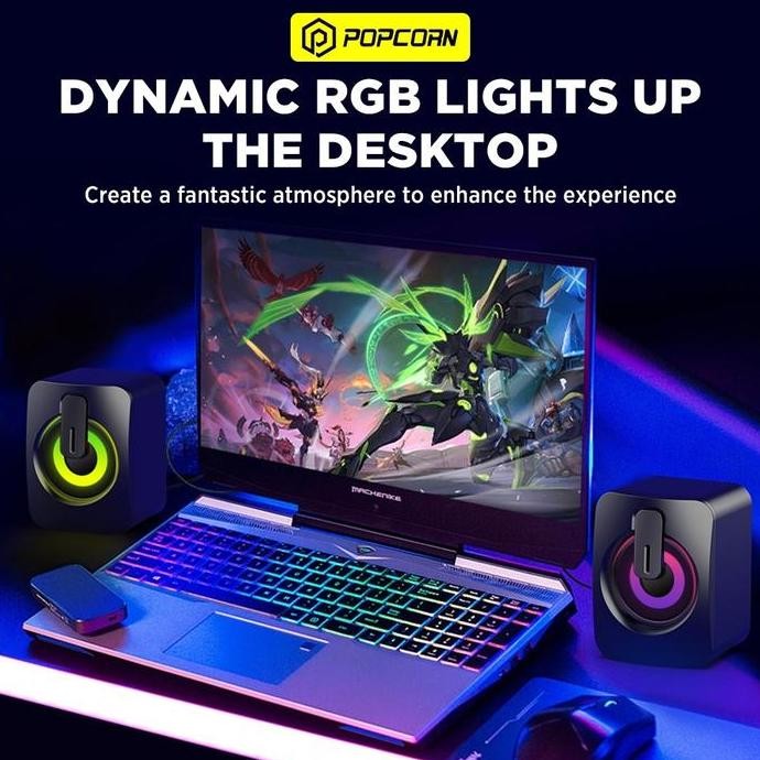Jual Popcorn Mini Pc Rgb Desktop Gaming Speaker Laptop Surround Stereo ...