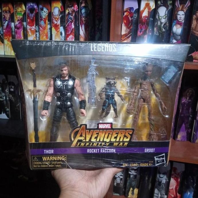 Marvel Legends Avengers Infinity War Thor, Rocket Raccoon, and Groot E – Action Figures and Collectible Toys