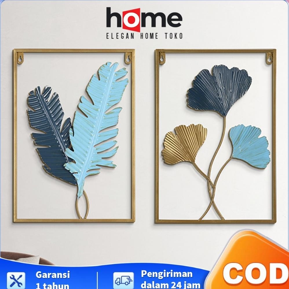 Jual Ready stock Hiasan Dinding 43*30cm Aesthetic Frame Model cat Daun ...