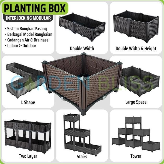 Jual fresh Garden Bliss Planting Box / Raised Bed, Interlocking Modular ...