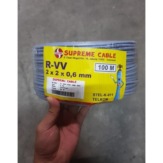 Jual SUPREME KABEL TELEPON (INDOOR) RVV 2X2X0,6 @100MTR (2PAIR ...