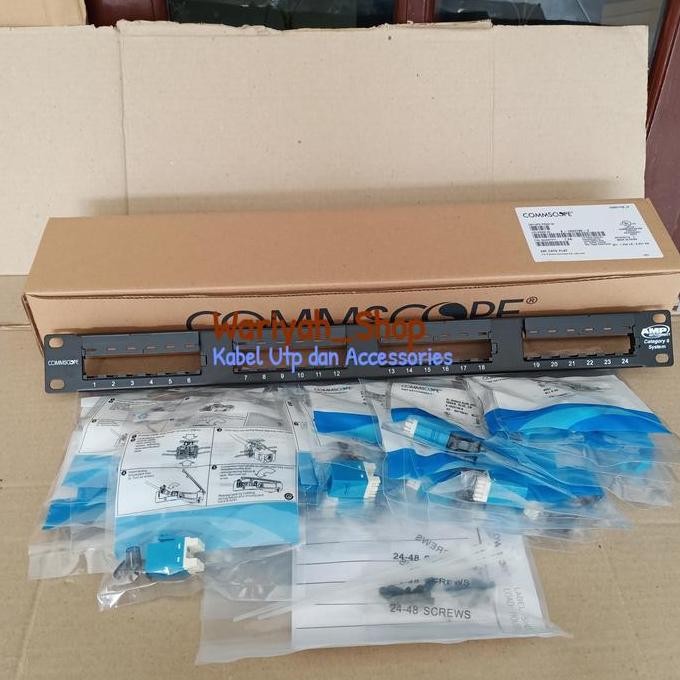 Jual Patch Panel 16 Port Cat.6 Commscope Loaded/ Komplit Modular New ...