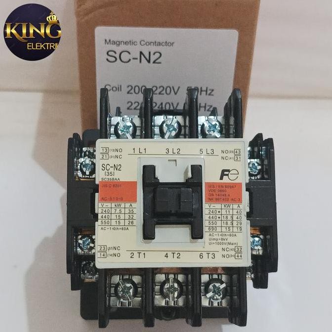 Jual Magnetic Contactor Fuji SC-N2 Kontaktor fuji SCN2 SCN-2 Magnetik ...
