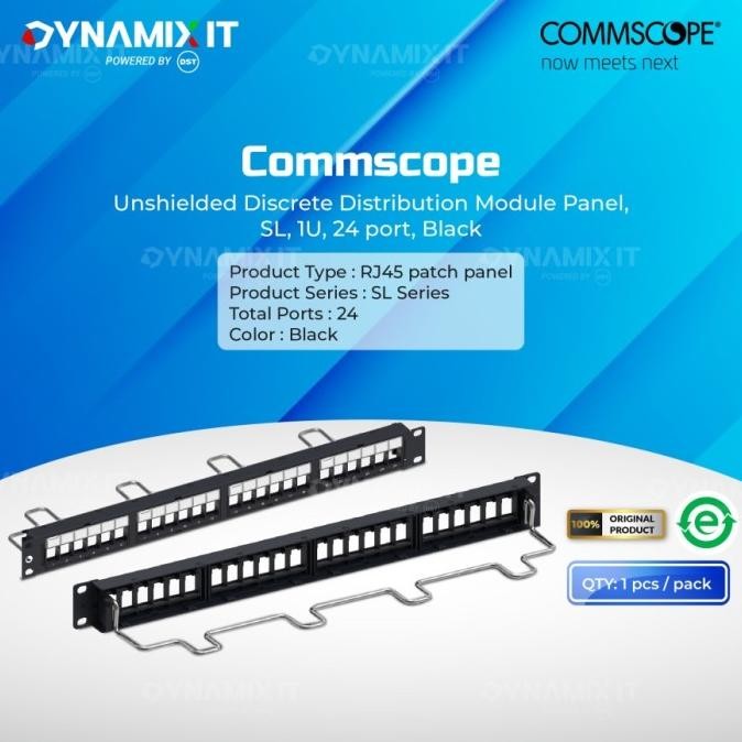Jual Commscope Patch Panel 24 Port With Sl Series Modular Jack Set New ...