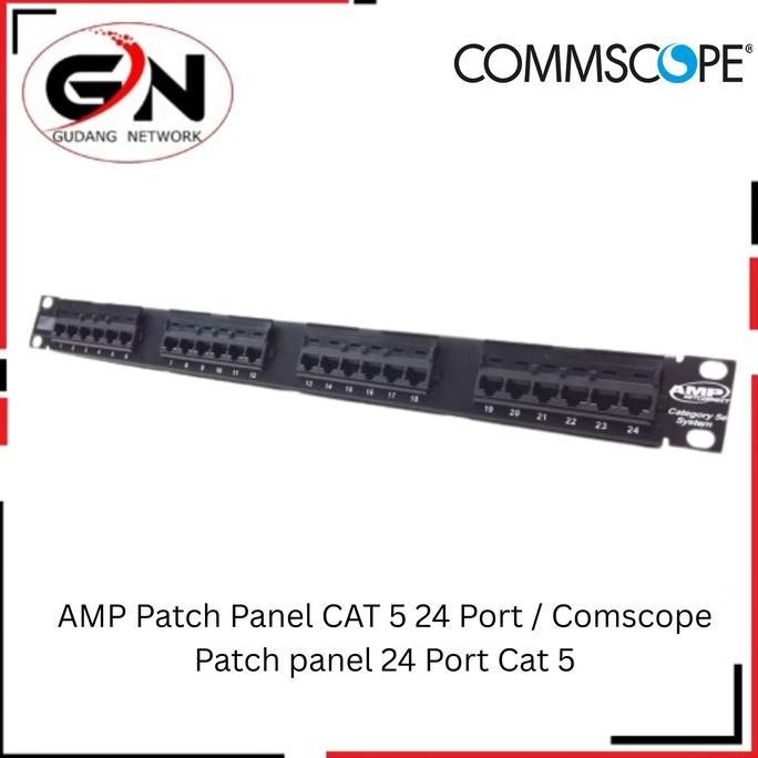 Jual Amp Patch Panel Cat 5 24 Port / Comscope Patch Panel 24 Port Cat 5 ...